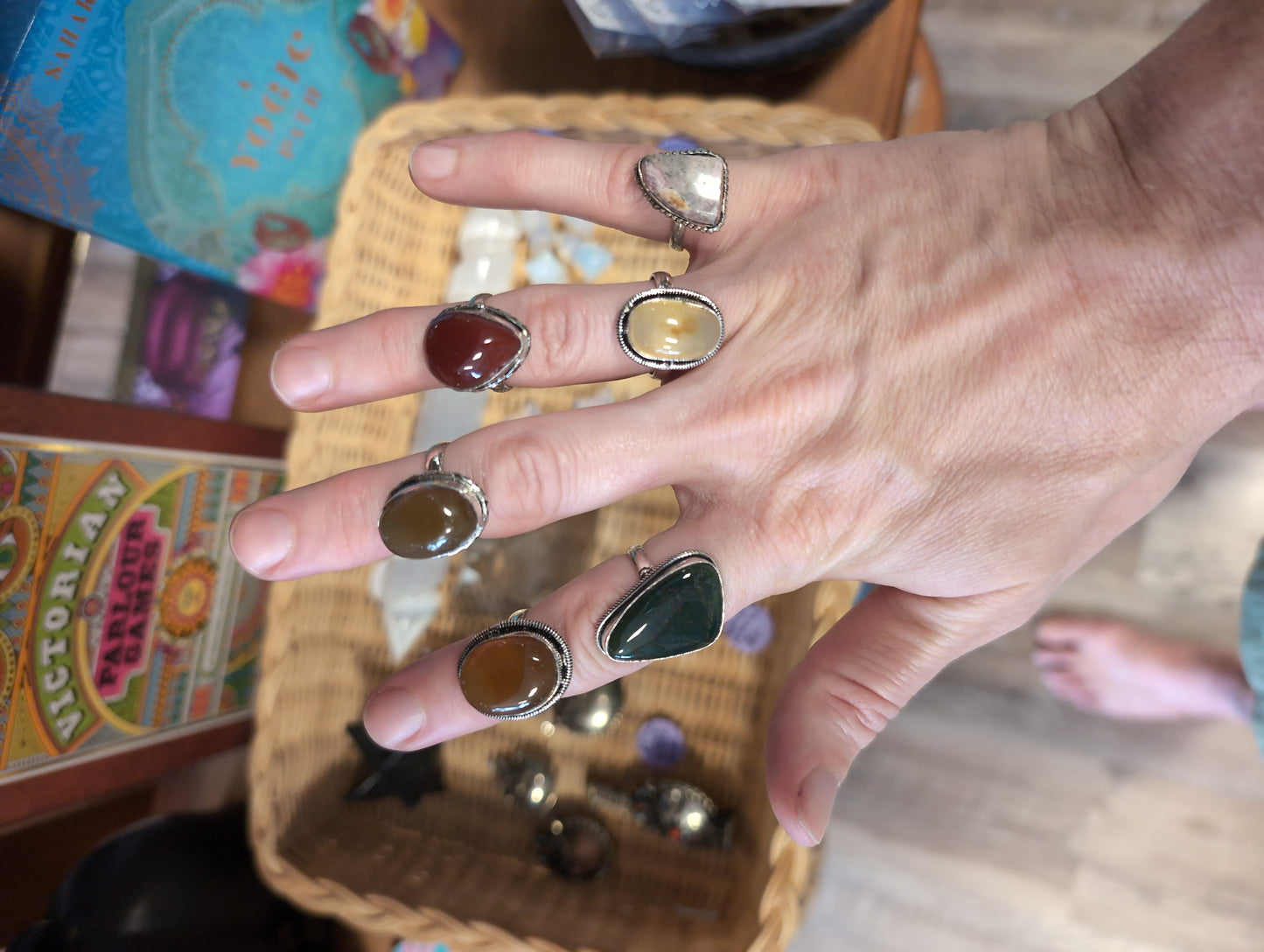 Assorted gemstone ring